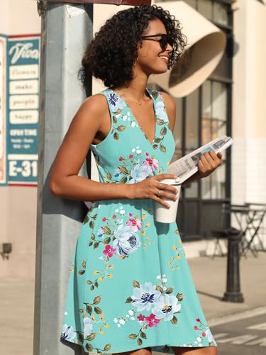 Image of CATHY 2026 Womens Casual Dress Summer Sleeveless Dresses V Neck Wrap Sexy Sundress with Pockets S-2XL