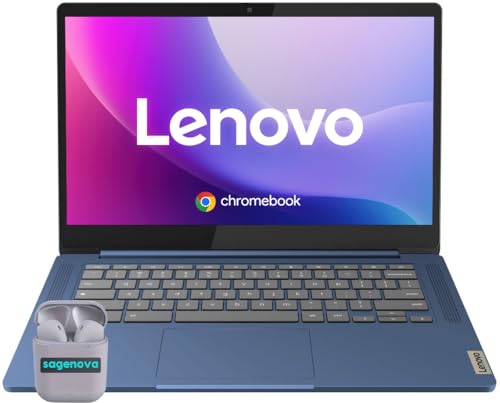 Lenovo IdeaPad Slim 3 Chromebook 14 FHD Touchscreen Laptop 4GB RAM 576GB Storage (64GB SSD+512GB SD Card) MediaTek Processor (8-Core) Chrome OS Abyss Blue