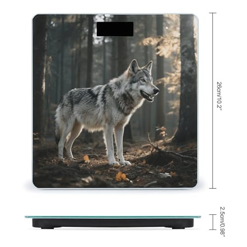 Báscula Digital de Baño Wolf con Pantalla LCD y Vidrio Templado miniatura 2