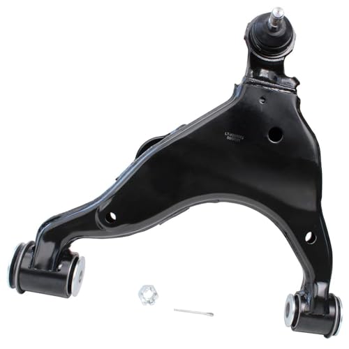 Image of Detroit Axle - 8pc Front End Suspension Kit for 2003-2009 Toyota 4Runner FJ Cruiser Lexus GX470 2 Lower Control Arms w /Ball Joints 4 Inner Outer Tie Rods 2 Boots 2004 2005 2006 2007 2008 Replacement