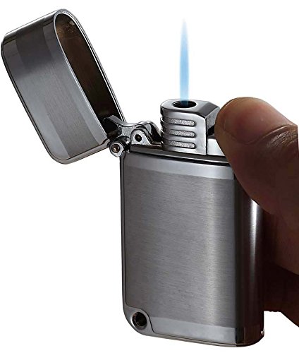 Encendedor con llama de antorcha cromado personalizado miniatura 3