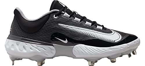 Nike Alpha Huarache Elite 4 Low DJ6521-001 Black/Blue Tint/Anthracite/White Men's Baseball Cleats 13 US