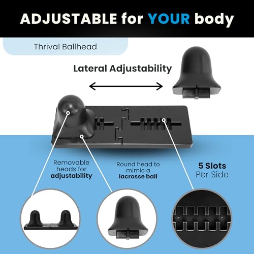 Image of Thrival Ballhead - Fully Adjustable Psoas Muscle Release Tool with Thrival App for Hip Flexor, Glute, Iliacus, and Neck Pain - Lower Back Pain Relief, Trigger Point & Myofascial Release - Carbon Black