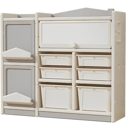 BOGAZY Estanteria Juguetes Organizador de Almacenamiento Juguetes Multicapa, Estante Suelo, Armario para Libros imágenes, para Dormitorio, Sala Juegos Dormitorio Mueble(B)
