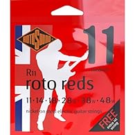 Ideal for de-tuning 11-14-18-28w-38w-48w Gauges 11-14-18-28w-38w-48w Nickel Developed in conjunction with some of the world's top artists, Roto Reds Electric Guitar Strings deliver a smooth powerful tone that lasts when other strings have long since ...