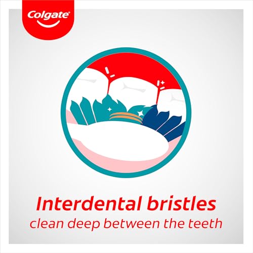 Colgate Extra Clean Medium Manual Toothbrush (Assorted) with a Cleaning Tip That Reaches and Cleans Back Teeth (Pack of 3) - Image 6