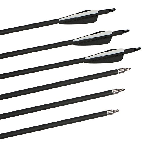Handbaige 12 Pack Mix Carbon Archery 30/31 Inch Hunting Arrows 100 Grain Points For Targeting Compound/Recurve/Long Bow #TOP3