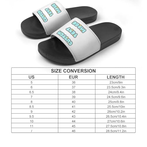 Custom Slides Customized slippers for men and women, universal photo slippers, sandals, fashionable and casual flat shoes2