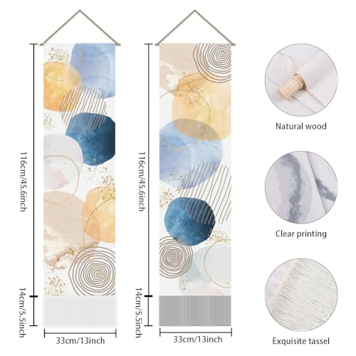 Ahandmaker AJEW-WH0399-069-US20 2Pcs Minimalist Line Tapestry, Watercolor Circle Long Vertical Tapestry Wall Hanging thumb #2