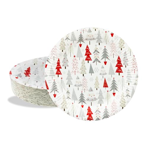 BFB Weihnachten Pappteller Set 18cm Dessertteller Weiß...