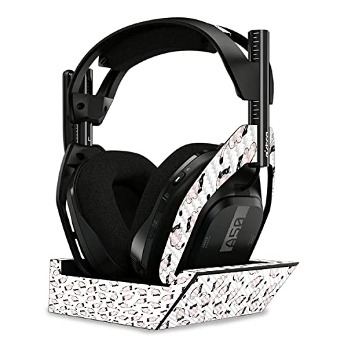 Image of MightySkins Carbon Fiber Skin Compatible with Astro A50 Wireless Headphones + Base Station (Gen 4) - Raining Cats | Protective, Durable Textured Carbon Fiber Finish | Easy to Apply | Made in The USA