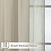MYSKY HOME Crushed Voile Sheer Curtains for Living Room Rod Pocket Window Treatment Crinkle Sheer Curtains(2 Panels, 51
