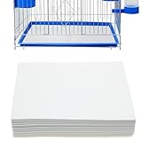 Allazone Vogelkäfig Einlagen, 100 Stück Vogelmatte Saugfähige Einweg Papageienkäfig Kissen Zuschneidbare Haustierkäfige Kissen für Vogel, Papageien, Kleintier, 15 x 22cm