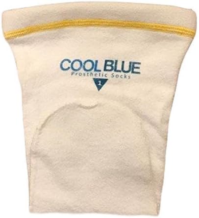 SPS Cool Blue Prosthetic Sock 1 Ply with Sewn Distal Hole (Medium/Short) (CB1HMSH2)