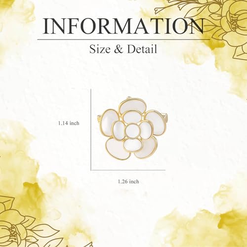 Image of Flower Brooch for Women Rhinestone Flower Brooch Pins Floral Brooches Jewelry Gift for Mom Wife