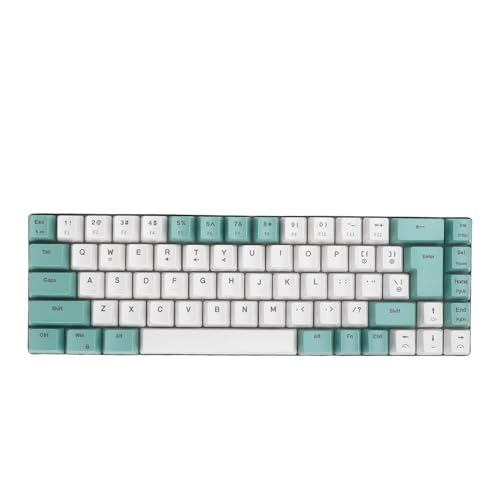 Tastiera da Gioco 60% da Meccanica Retroilluminata RGB 68 Tasti Compatti Spina USB Digitazione Comoda per Laptop per PC per OS X Blocco di colore bianco verde