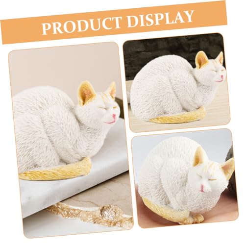 Statue de chat adorable décoration de pelouse extérieure au fini soigné - 5