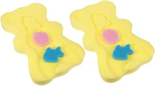 Milisten 2 Piezas Alfombra De Baño De Bebé Alfombras De Baño Esponja De Bebe Para Bañar a Recien Nacido Esponjas Para Para Bañarse Esponja Amarillo