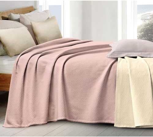 Passione per le tele COPRILETTO IN COTONE TINTA UNITA. Copriletto primavera/estate in piquet di cotone tinta unita millerighe leggero traspirante 8 colori disponibili (ESAGONAL blu, singolo)