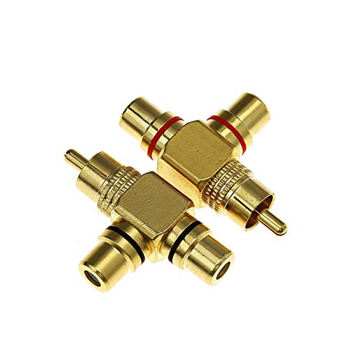 SING F LTD Adaptador divisor RCA 1 macho a 2 hembras miniatura 1