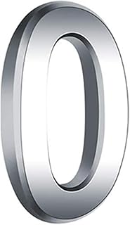 3 Inch Modern House Numbers Mailbox Numbers 0-9 3D Self-Adhesive Street Door Home Address Metal Numbers for Outside or Inside Signs Easy Install without Tools (0)