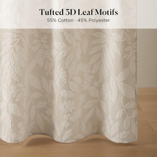 Harbor House Cotton-Blend Botanical Shower Curtain, Beige, 72 x 72 in by Harbor House - Used condition - Image 4