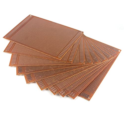 Switian 10Pcs PCB Prototype Universel Board pour Bricolage à Souder et Electronic Project 10 * 15cm