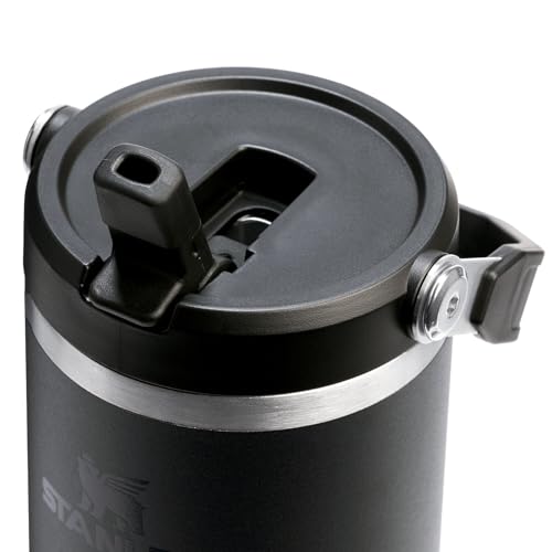 Image of Stanley IceFlow 2.0 Flip Straw Tumbler with Handle 30 oz | Twist On Lid and Flip Up Straw | Leak Resistant Water Bottle | Insulated Stainless Steel | BPA-Free | Black 2.0