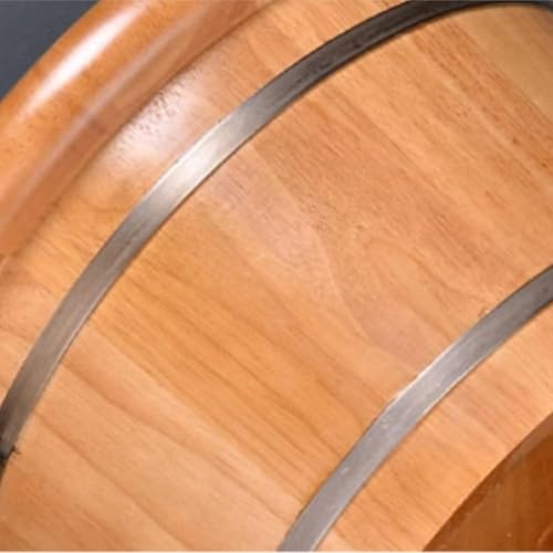 Barril para baño de pies de madera sin tapa miniatura 6