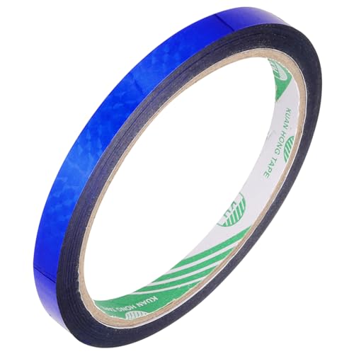 MECCANIXITY Blue Check Pattern Metalized Tape 5/16 Inch x 55 Yards Decor Tape for Detailing Accent Wall, Graphic Arts