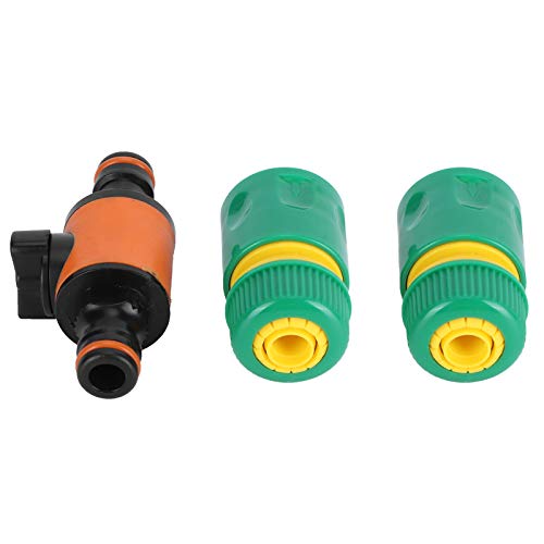 RASTKY Kit de Reparación de Manguera de Jardín Juego de Conectores de Válvula de Bola Duraderos para Riego de Césped con Material ABS 3 Conectores de Encendido/Apagado para Jardines de Invernadero