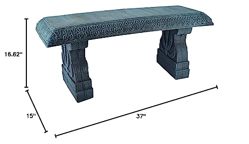 Arcadia Garden Products Be01 Fiberclay Garden, Outdoor Bench, Patio Seating For Front Porch Park Outside Furniture Decor, Brushed Teal #TOP7