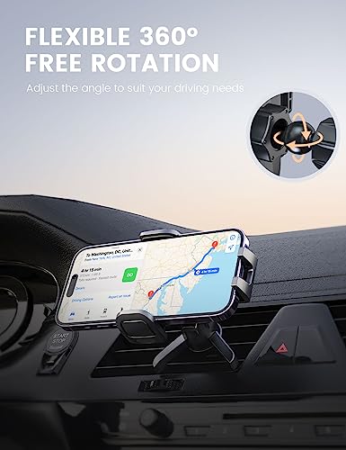 Handyhalterung Auto, Lüftung Schutz Auto Handy Halterung Ständer mit Hakenclip und Beine Doppelte Unterstützung 360° Drehbar KFZ Handyhalter Auto für iPhone Android Smartphone (4.0''-7.0'')