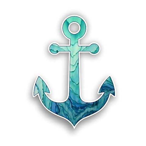 Vinyl Junkie Graphics Boat Anchor Sticker Custom Graphic Decal for Notebook car Truck Laptop Many Color Options (Blue) Cover
