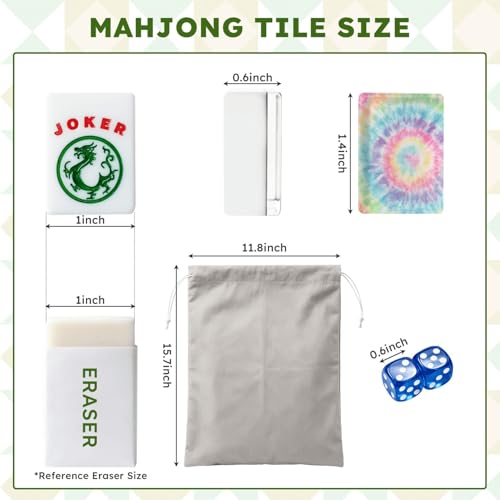 Set de fichas American Mahjong Acrílico 166 piezas miniatura 2
