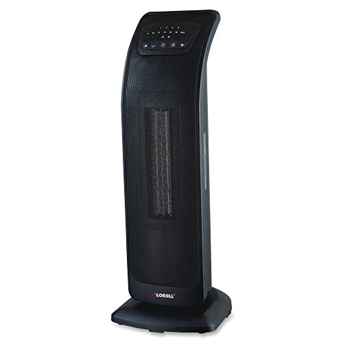 Lorell 33559 23" Ceramic Tower Convection Heater, Black