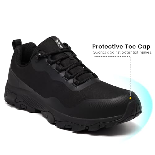 Image of SHULOOK Men's Waterproof Hiking Shoes Lightweight Breathable Non-Slip Trail Trekking Outdoor Shoes