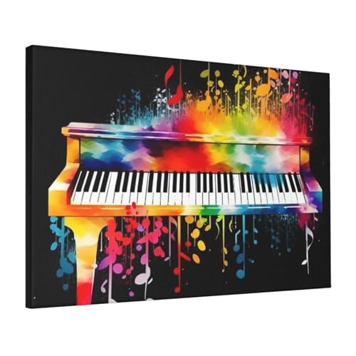 Affiche murale note de musique et cadre piano pour décoration salon