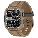 Picture of amBand for Apple Watch Series 11/10 Case and Bands 46mm Men, M1 Sport Series Tough Case for iPhone Watch Bands, Outdoor Activities Essential Full Body Protection for Hiking Cycling - Desert Tan