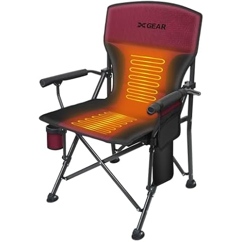 XGEAR Heated Camping Chair with Adjustable Heating Cover