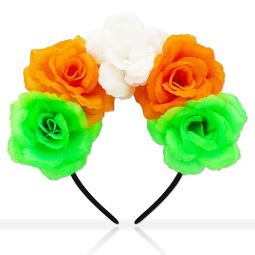 Jc.upin St Patricks Day Headband,St Patricks Day Accessories Head Bopper Shamrock Irish Photo Booth Props Leprechaun Green Flower Headband for Kids Adults Fancy Dress Irish Gifts Hair Accessory