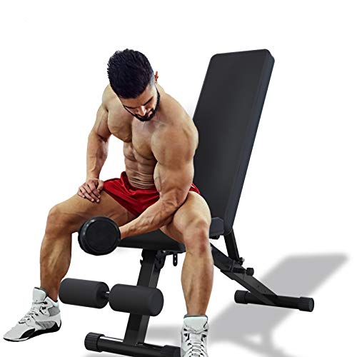 Waful Adjustable Weight Bench, Foldable Utility Strength Training Bench for Full Body Workout, Multi-Purpose Exercise Bench For Home Gym- 2020 Version