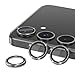 Avocase for Samsung Galaxy S24 FE Camera Lens Protector, Individual Metal Ring Tempered Glass Lens Cover, [Strong Adsorption] Scratch Resistant Ultra-Thin HD Clear Lens Cover, 1 Set-Black Sparkly