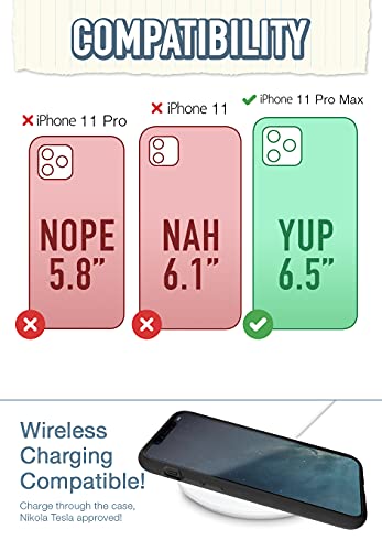 Image of Smartish iPhone 11 Pro Max Wallet Case - Wallet Slayer Vol. 2 [Slim Protective Kickstand] Credit Card Holder (Silk) - Secret Menu