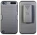 BLACK RUBBERIZED HARD CASE + BELT CLIP HOLSTER COMBO FOR iPOD TOUCH 5 5th GEN Holster Combo Black