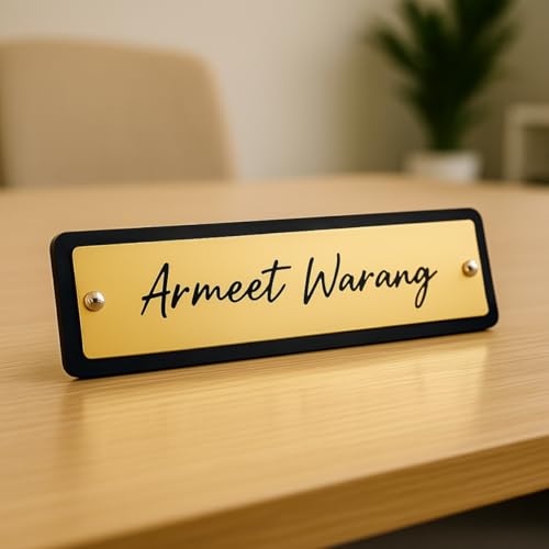 Tresneria� Customized Acrylic Desk Name Plate | 23X6.5 CM | Acryl...