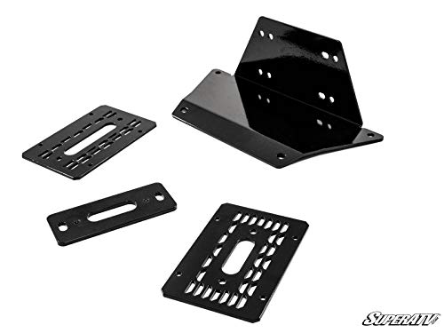 SuperATV Heavy Duty Winch Mounting Plate for Polaris Ranger XP 900 / Diesel/Crew (2012+)