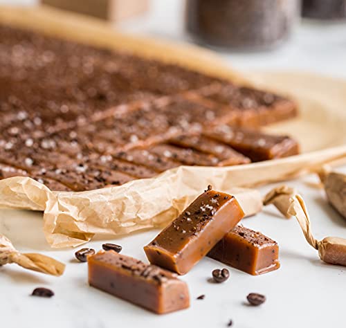 Shotwell Salted Caramel Candy Variety Pack – Gourmet Original Salted, Hand-Crushed Espresso, & Lemon Pound Cake Flavor – Smooth & Creamy Gourmet Candy Individually Wrapped (7.5Oz Total) #TOP3