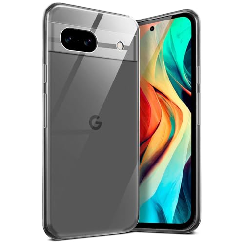 Custodia Aero compatibile con Google Pixel 8a completamente trasparente ultra sottile tinta unita silicone
