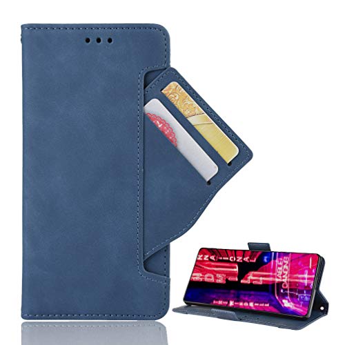 BRAND SET Funda para ZTE Nubia Red Magic 7 Cartera Estilo Flip de Piel Sintética Funda con Seguro Cierre de Cierre Magnético y Función de Soporte Adecuado Carcasa para ZTE Nubia Red Magic 7(Azul)